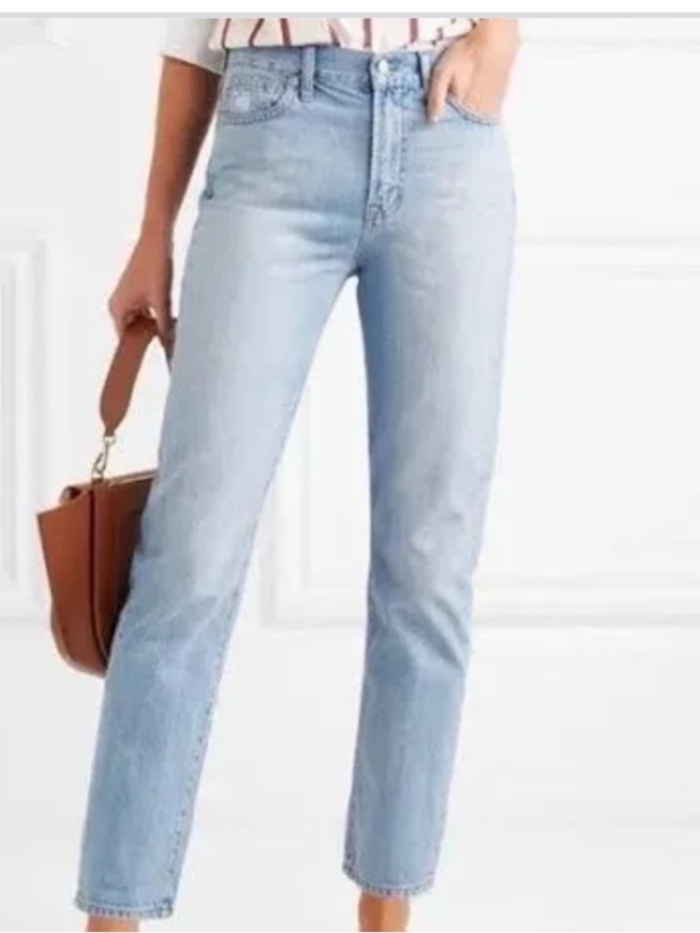 Madewell Light Wash High-Rise Straight Jeans